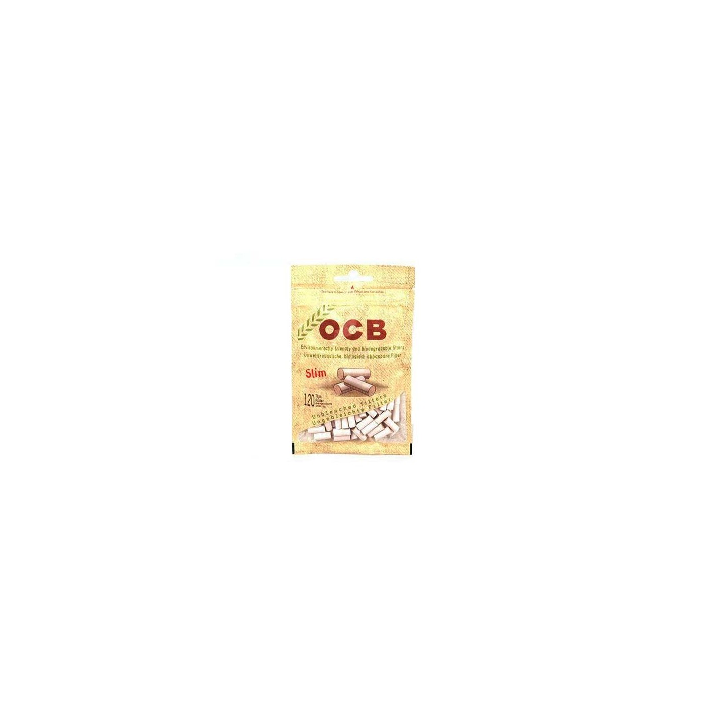 Filtros De Algodón OCB Slim Organic 6 mm C/librito (10 x 150