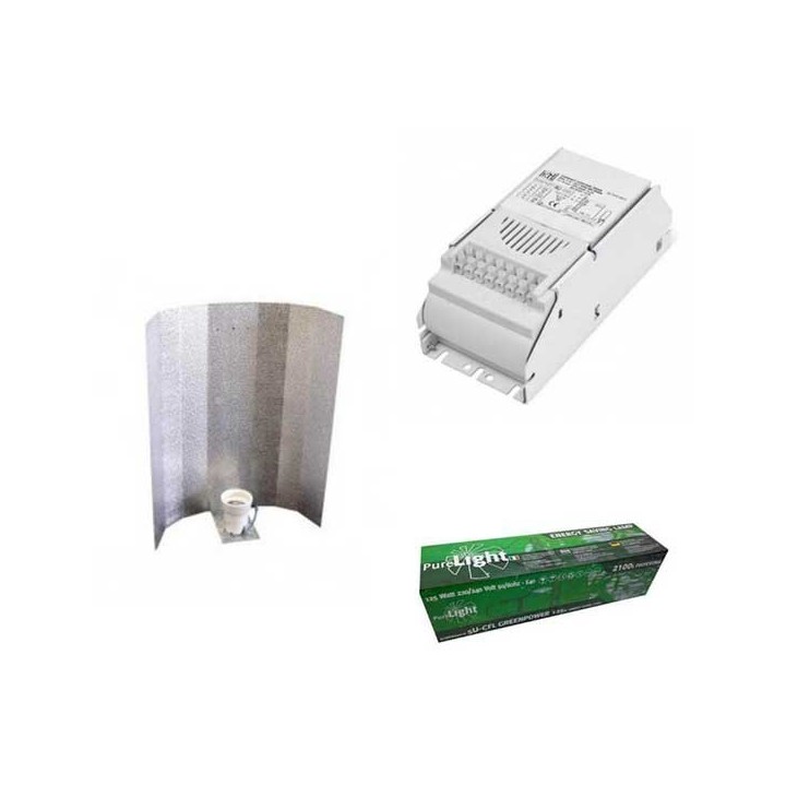 Kit 250 W Eti + Reflector Stuco + Pure Light Mh 250 W Grow (HM)