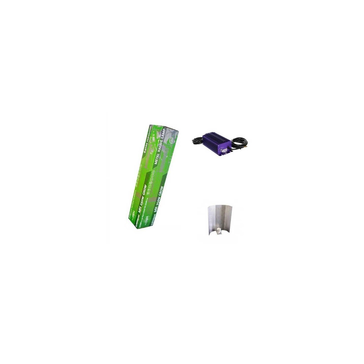 Kit 250 W Lumatek + Reflector Stuco + Pure Light HM 250 W Grow