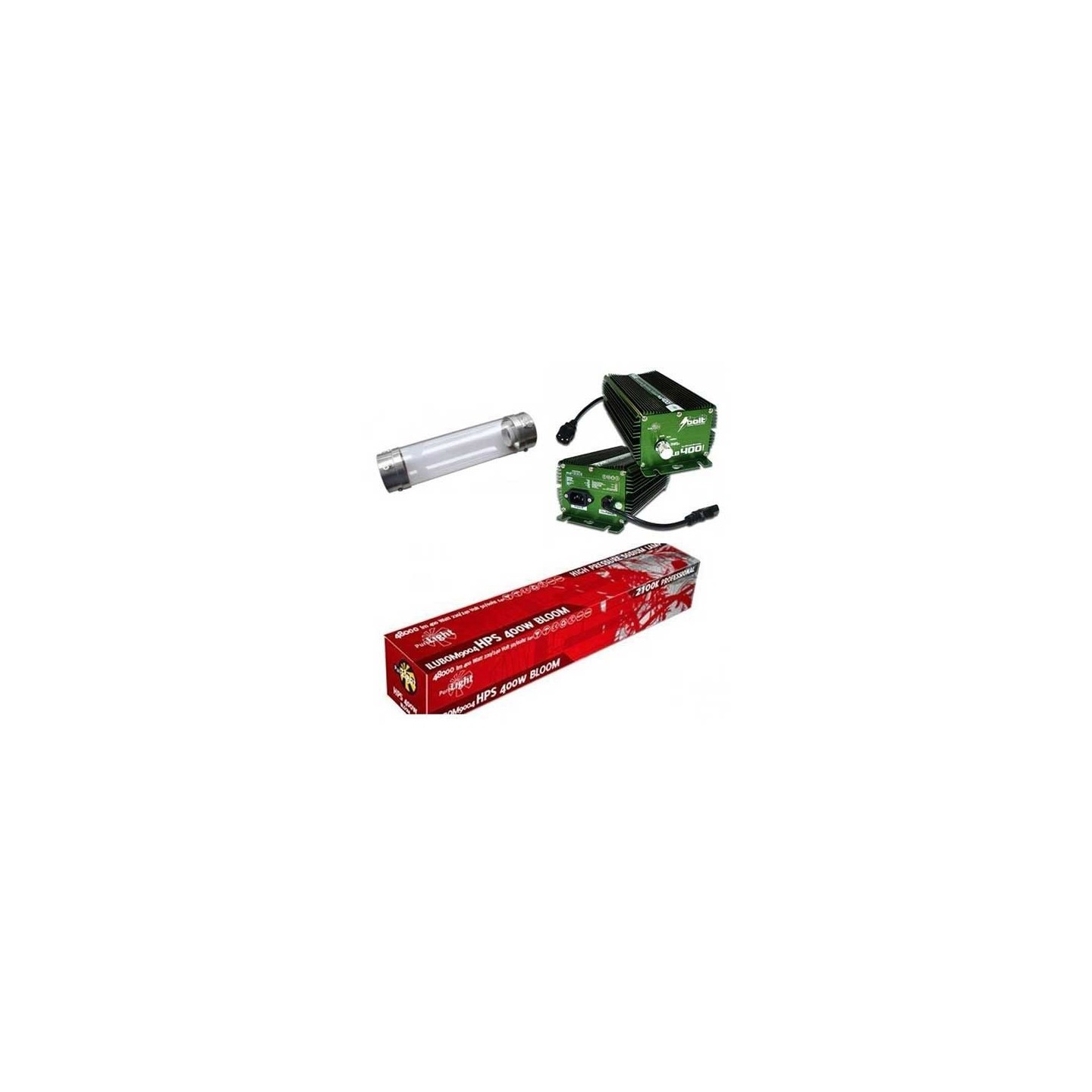 Kit 400 W Bolt + Cooltube 125 mm + Pure Light Hps 400 W Bloom