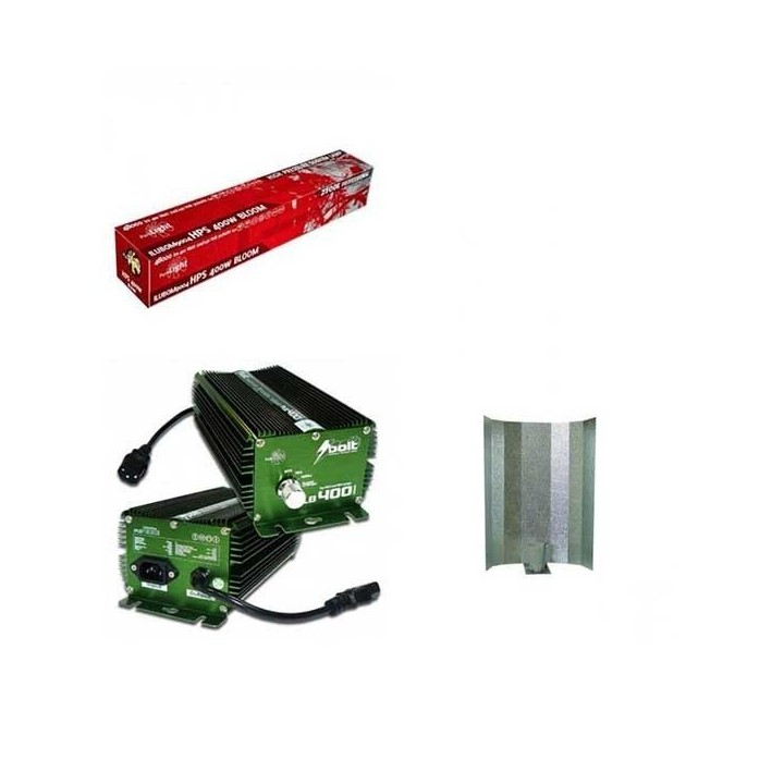 Kit 400 W Bolt + Reflector Stuco + Pure Light HPS 400 W Bloom