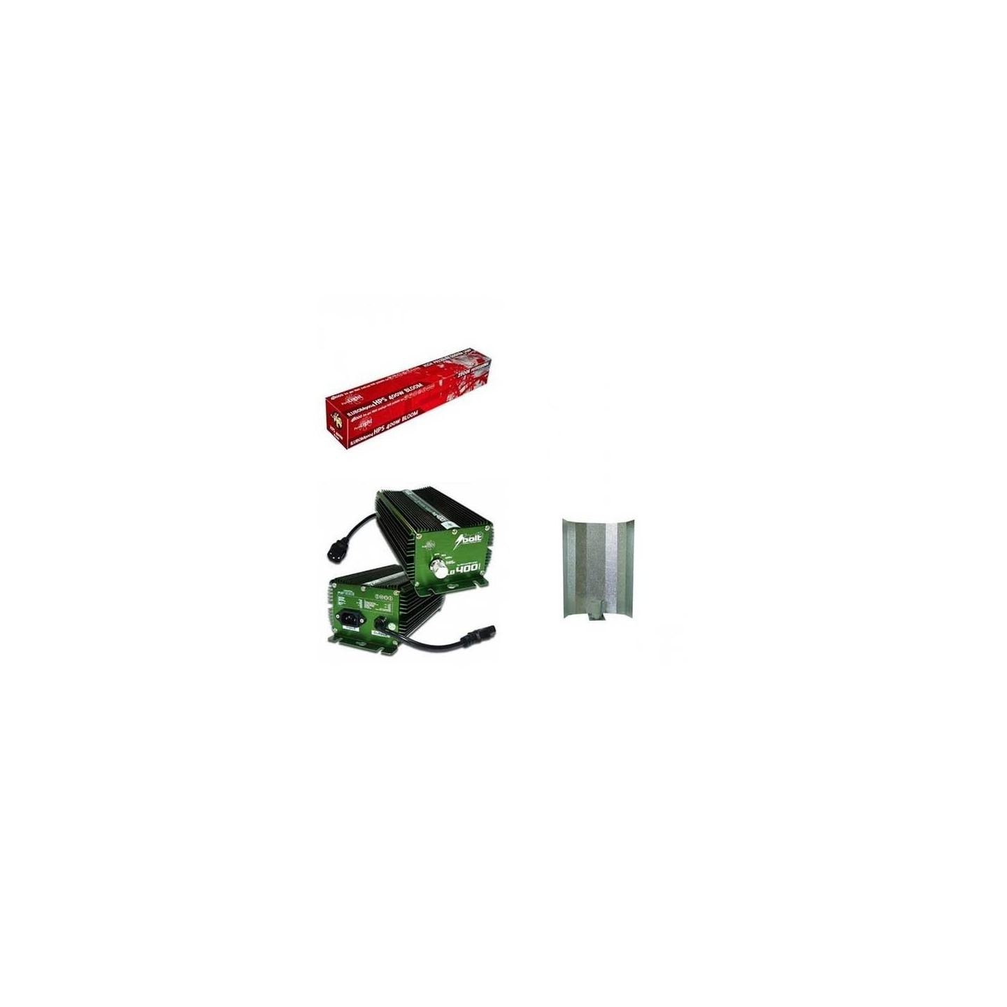 Kit 400 W Bolt + Reflector Stuco + Pure Light HPS 400 W Bloom