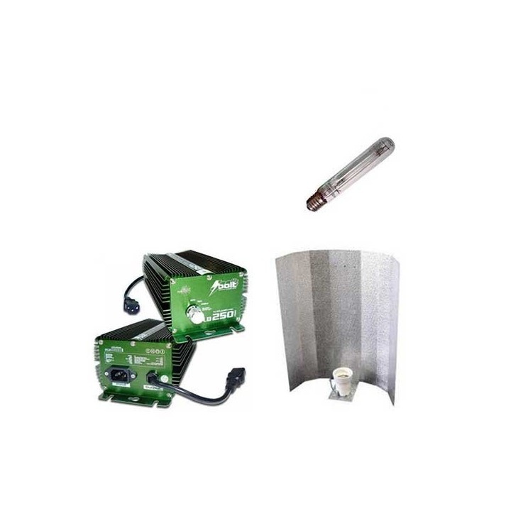 Kit 250 W Bolt + Reflector Stuco + Pure Light Mh 250 W Grow