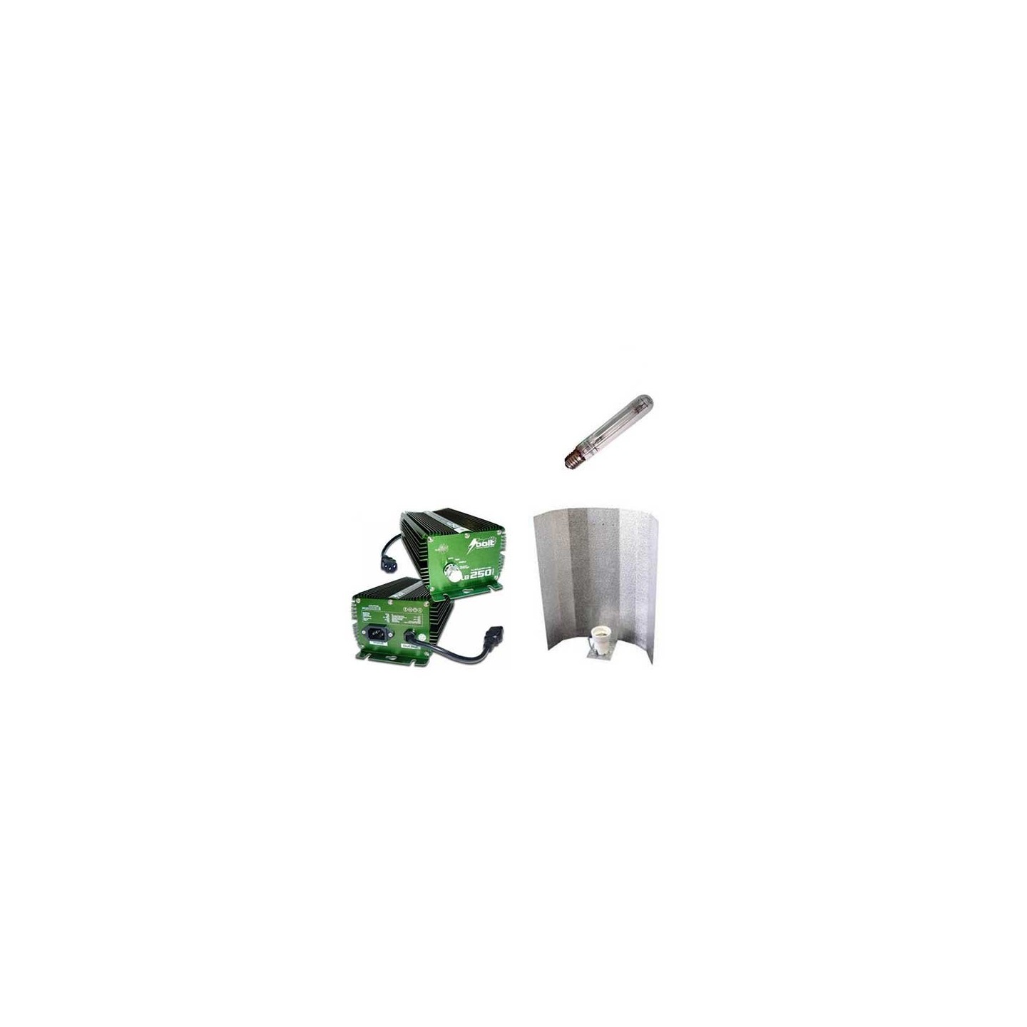 Kit 250 W Bolt + Reflector Stuco + Pure Light Mh 250 W Grow