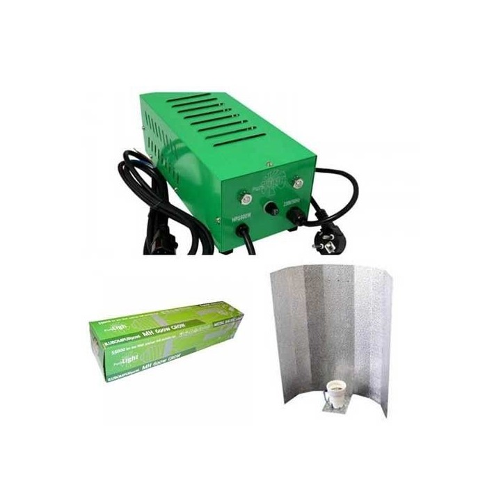 Kit Balastro 600 W Pure Light Plug & Play + Reflector Stuco +