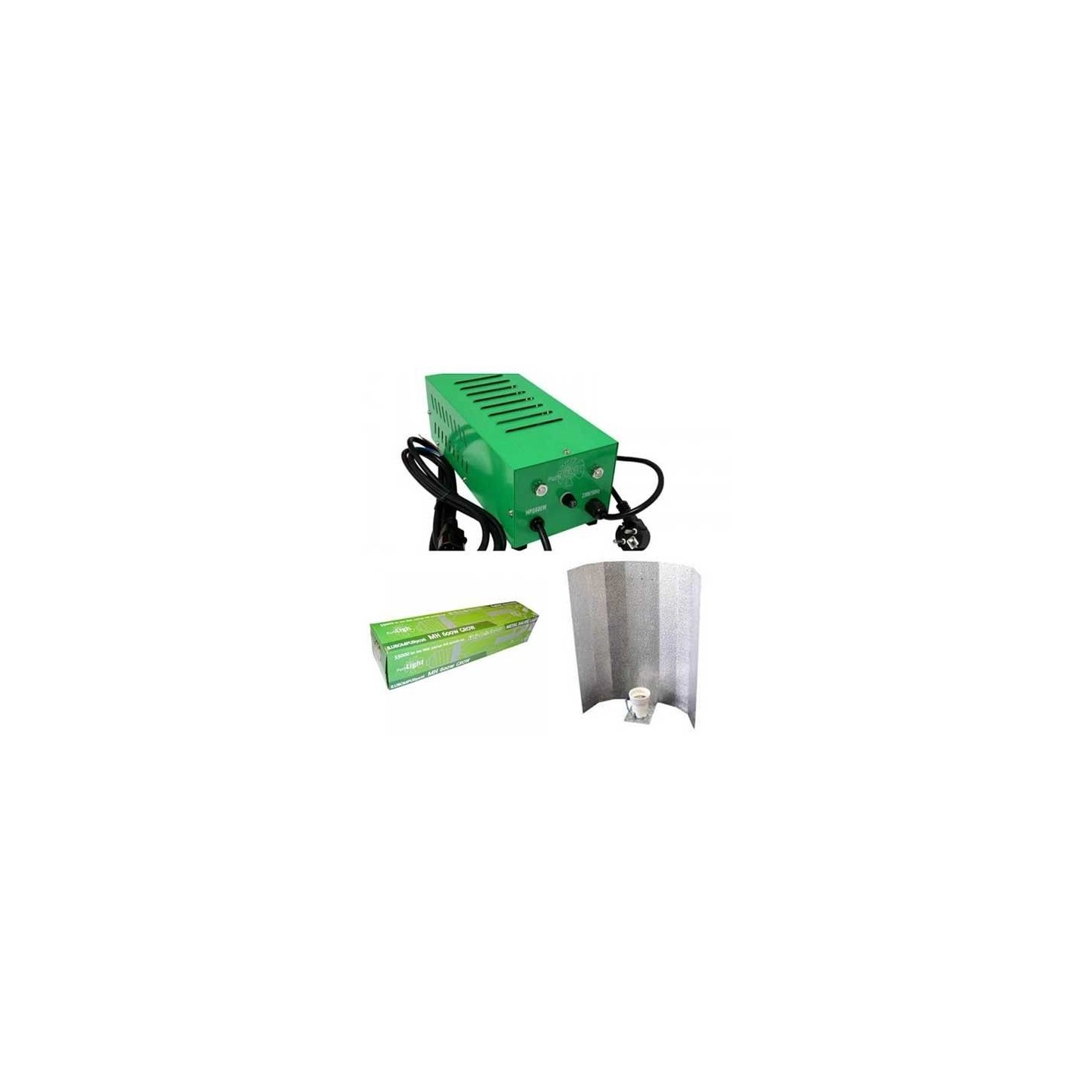 Kit Balastro 600 W Pure Light Plug & Play + Reflector Stuco +