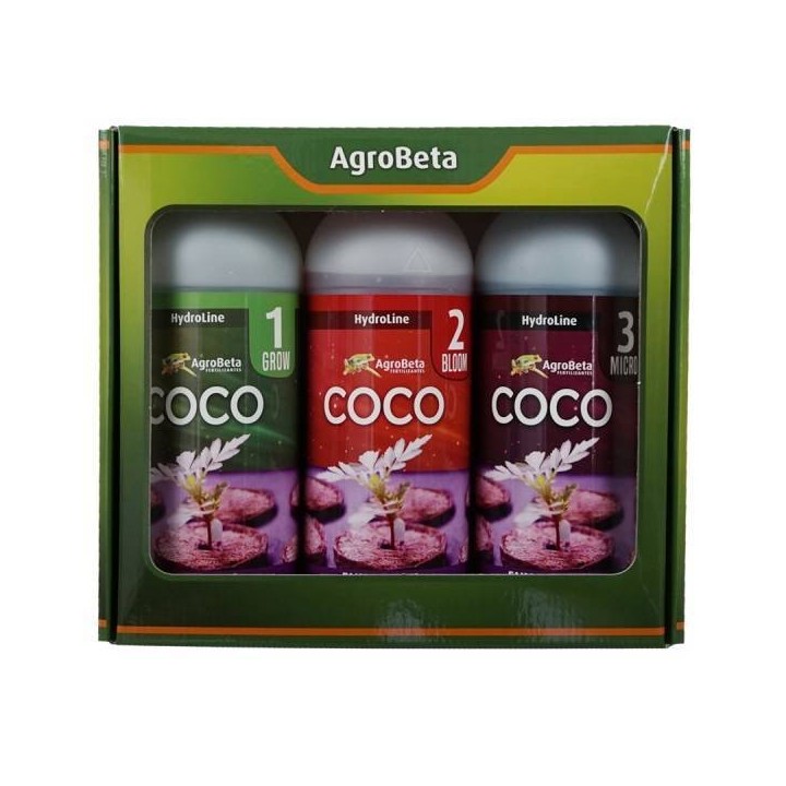 Kit Abonos Coco Hydroline 1 Litro de Agrobeta