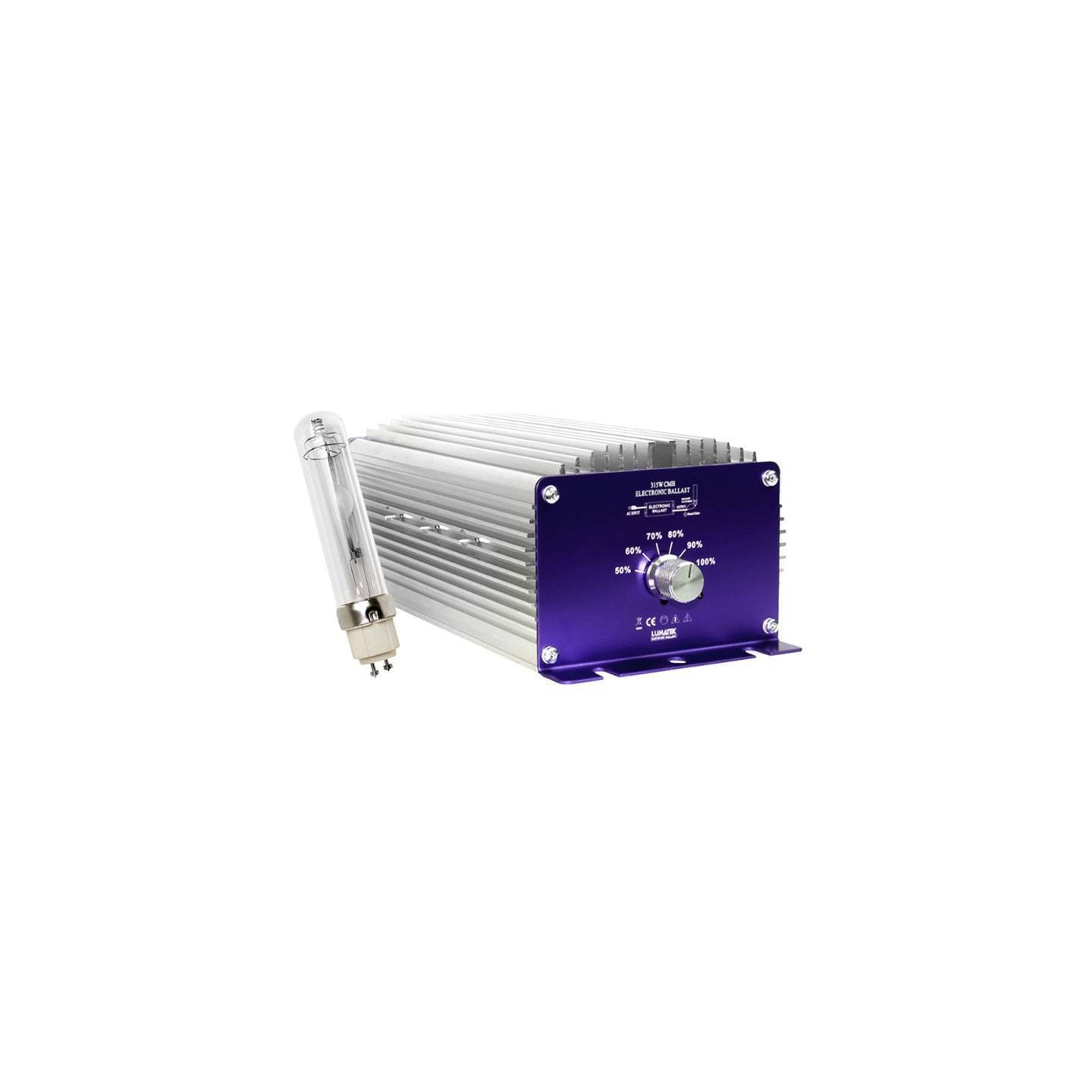 Kit CMH 315 W Lumatek (Balastro, Lámpara y Adaptador E-40) de