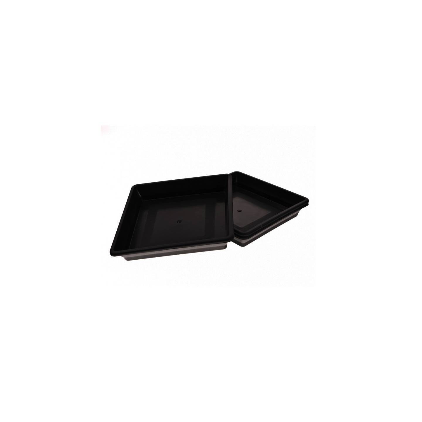 Plato Negro Cuadrado 18 x 18 cm de Trabe