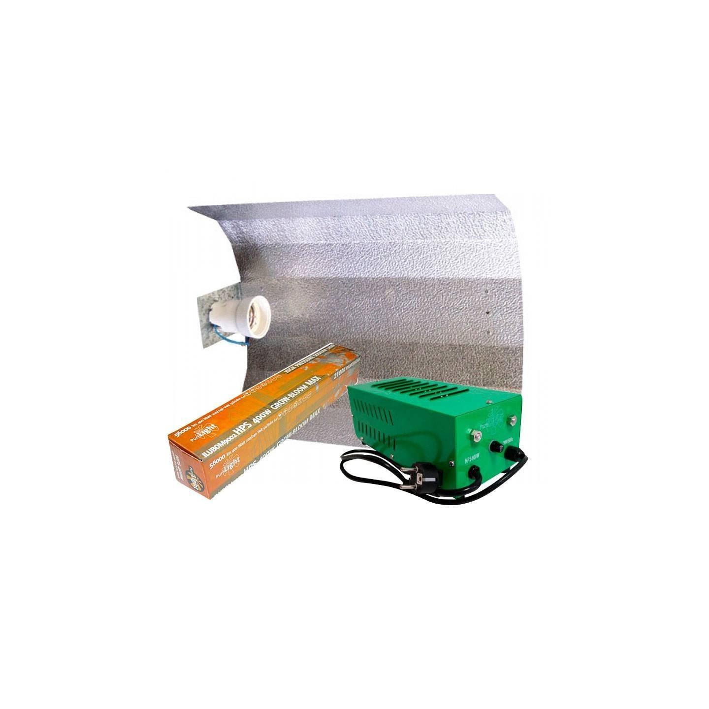 Kit Balastro 400 W Pure Light Plug & Play + Reflector Stuco +