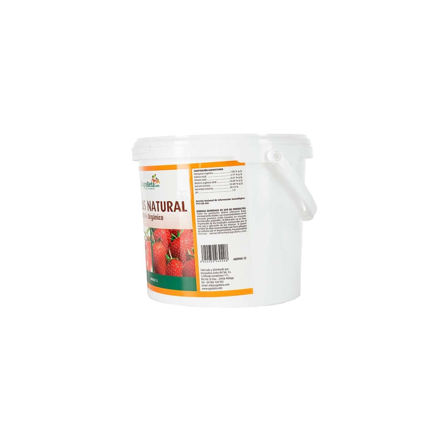 Humus Natural Solido Agrobeta 5L Composición