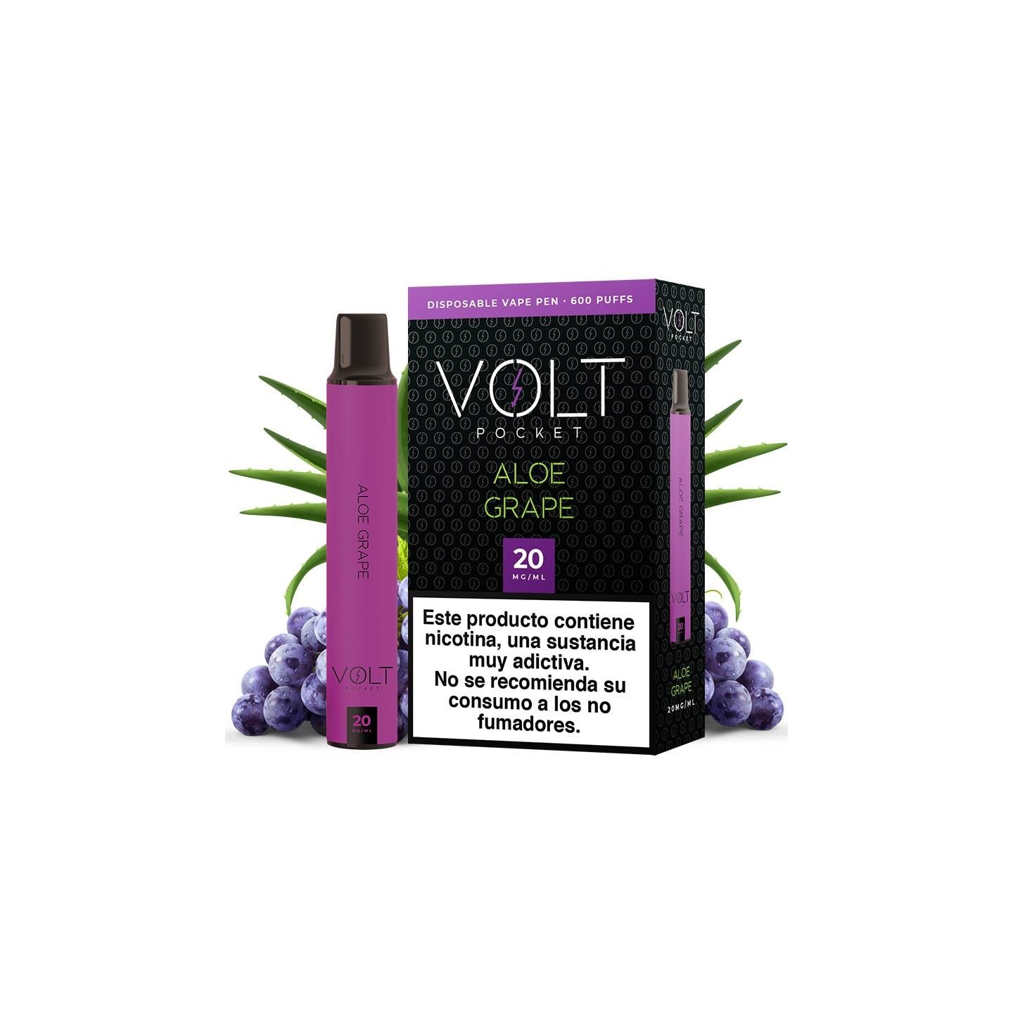 Vaper Desechable Volt Pocket con Nicotina Sabor Arandano