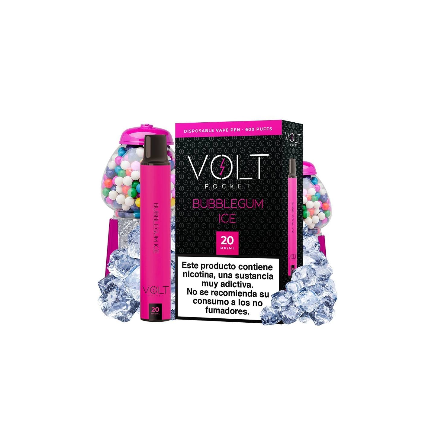 Vaper desechable con nicotina sabor bubble gum