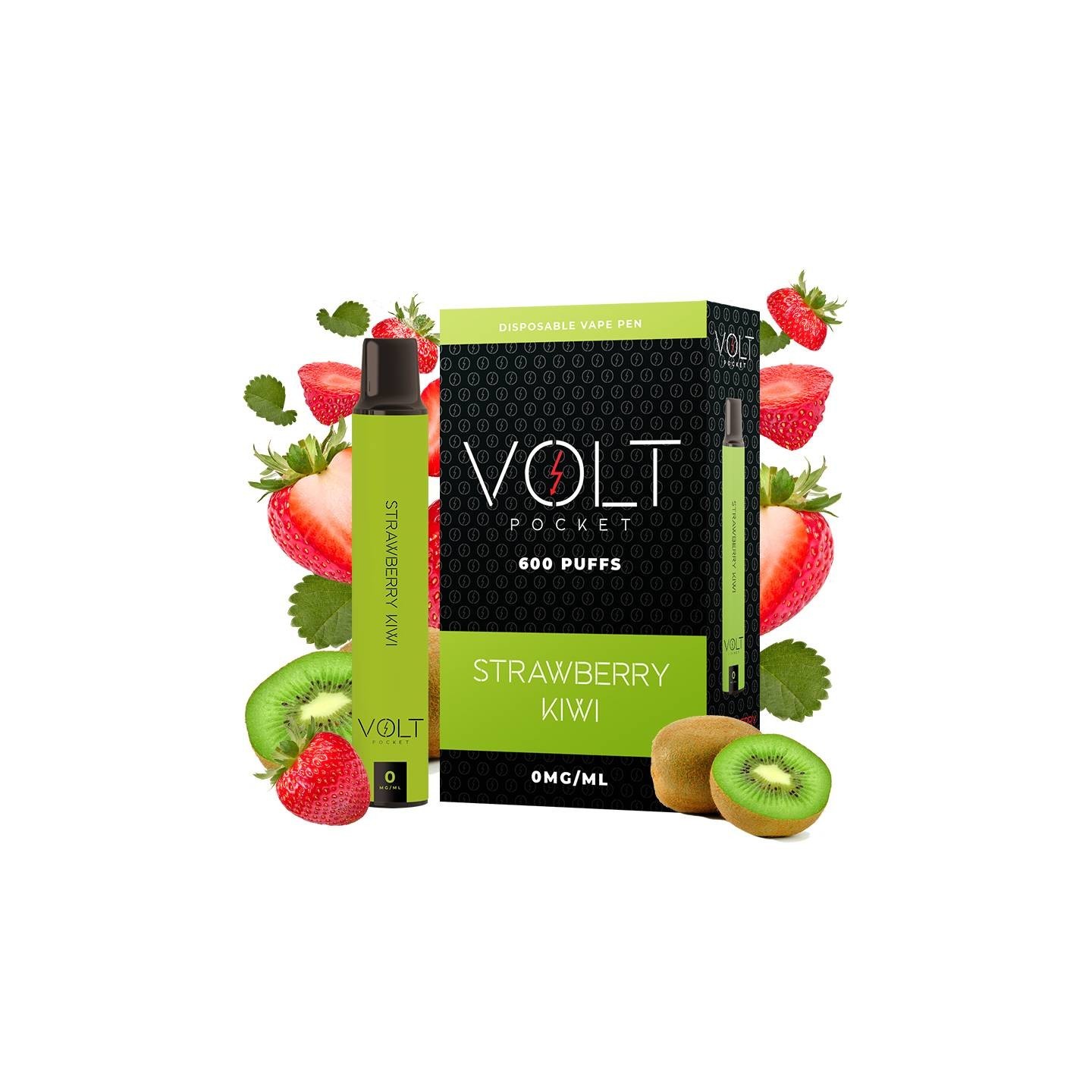 Vaper desechable sin nicotina con sabor a kiwi fresa