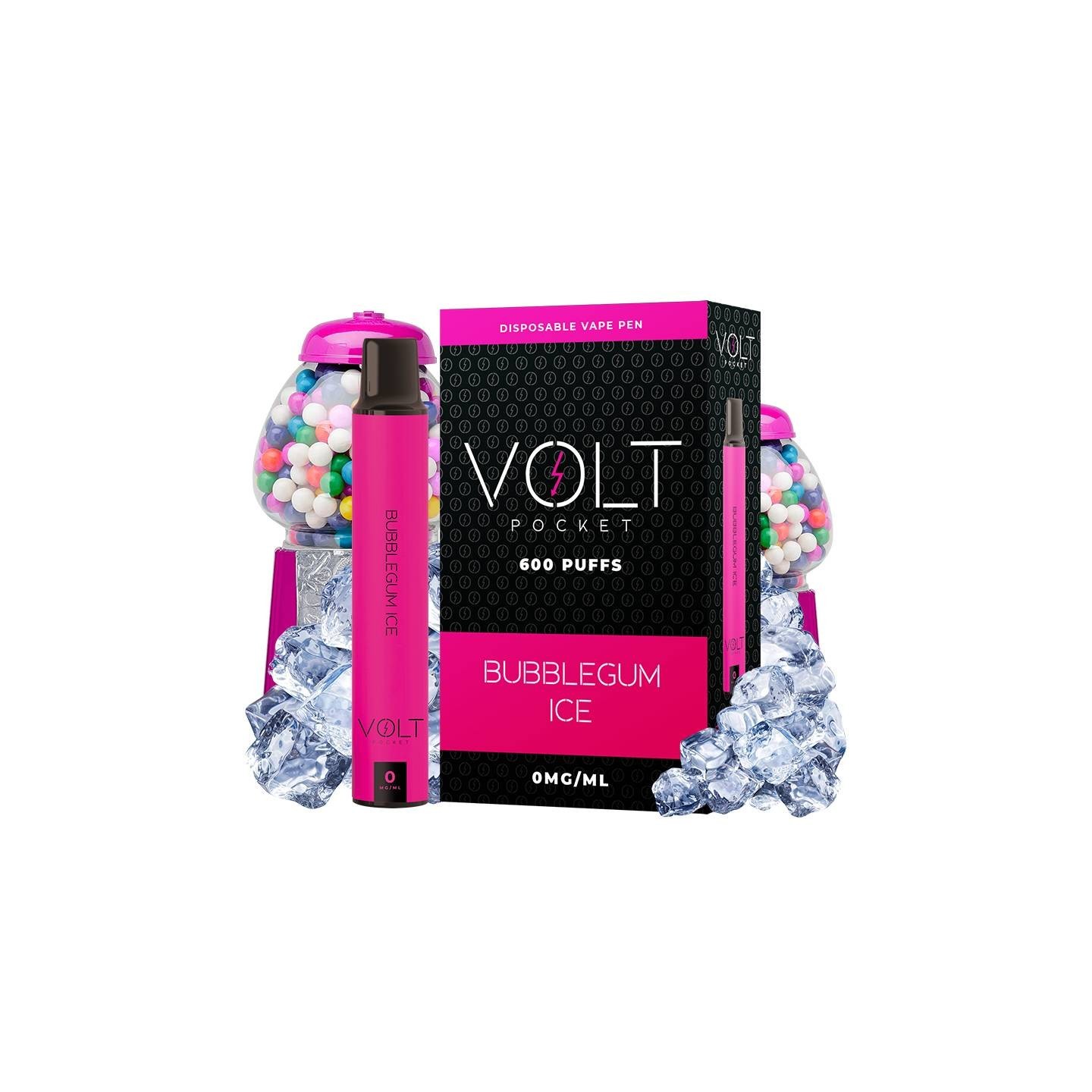 Vaper Desechable sin Nicotina sabor a Chicle de la marca Volt pocket