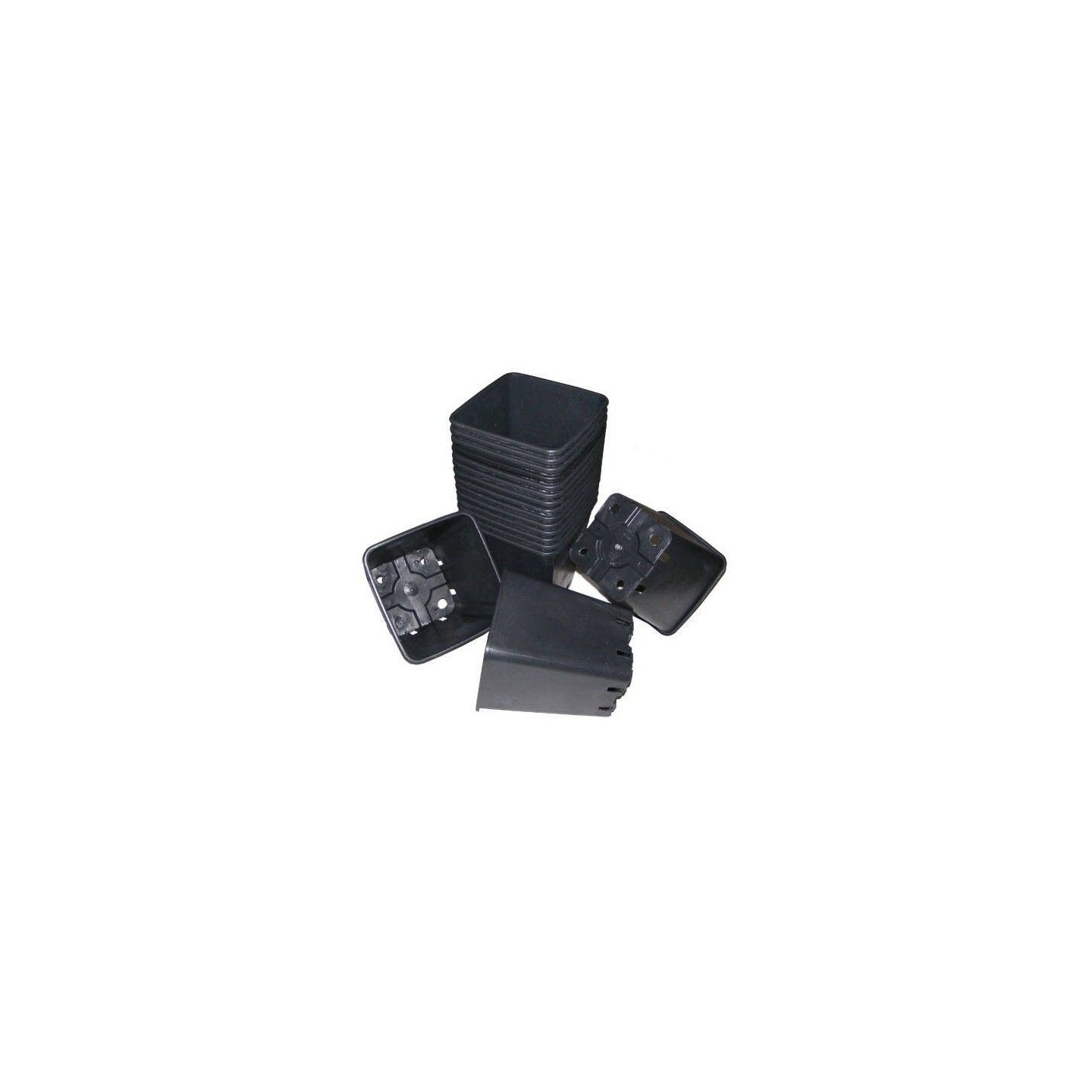 Maceta Cuadrada Negra de Genericos MP