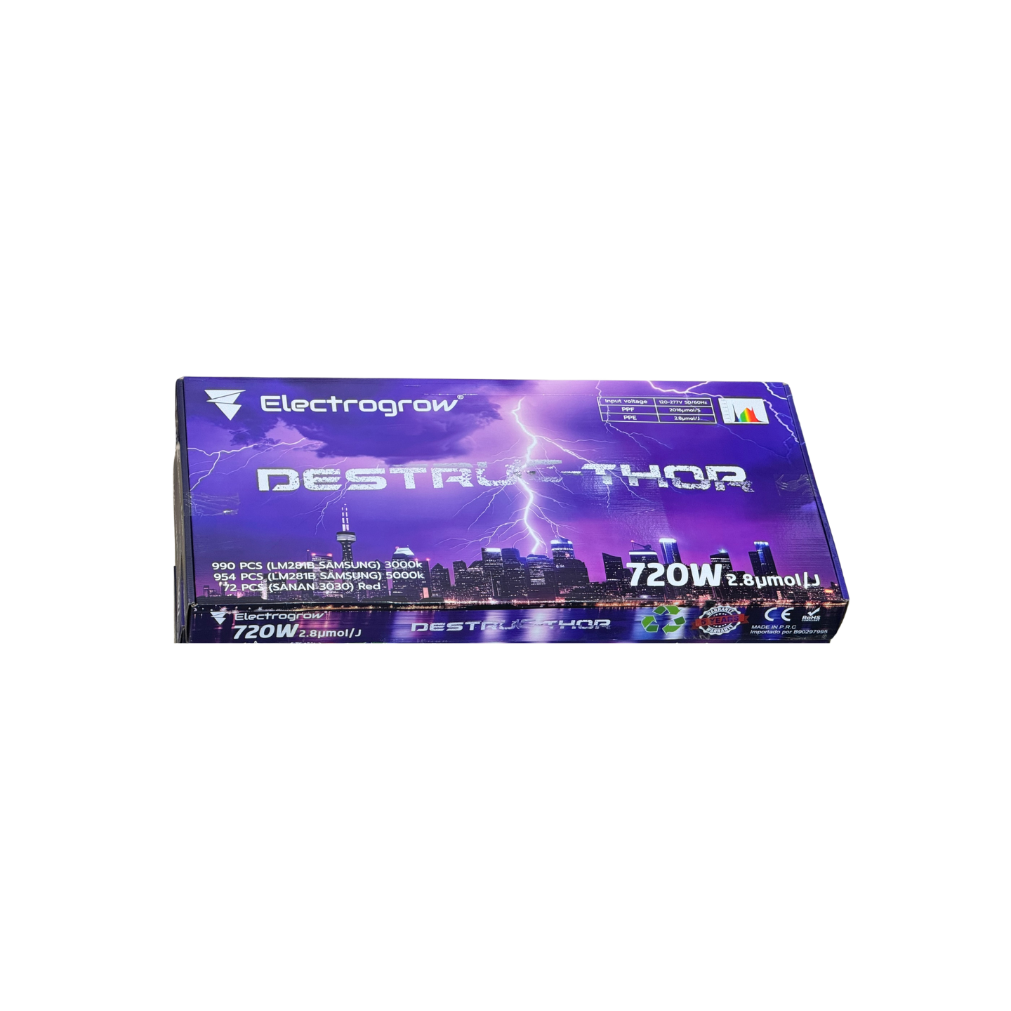 Luminaria Led Destruc-Thor 720W 2.8uml Electrogrow