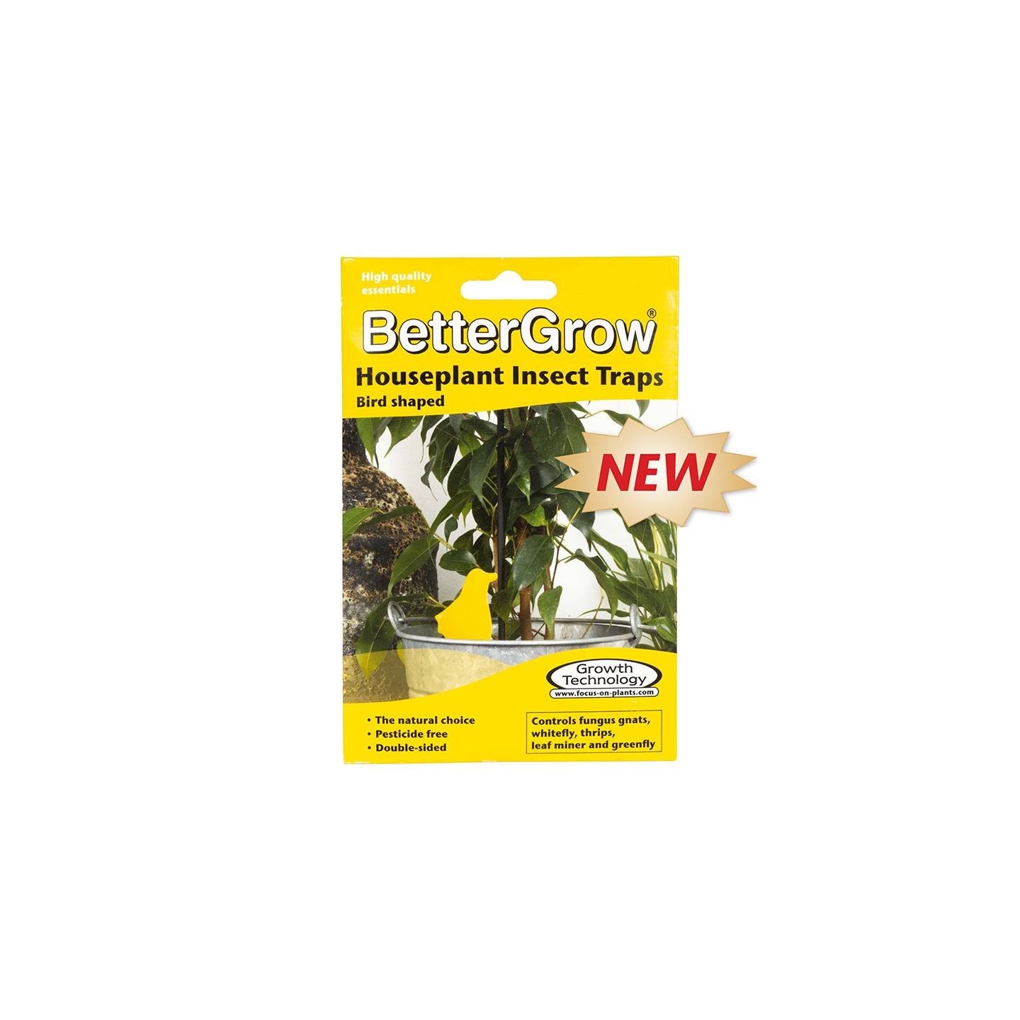 Laminas Amarillas Atrapa-Insectos BETTER GROW (DISEÑO PAJARO) 15 UNDS