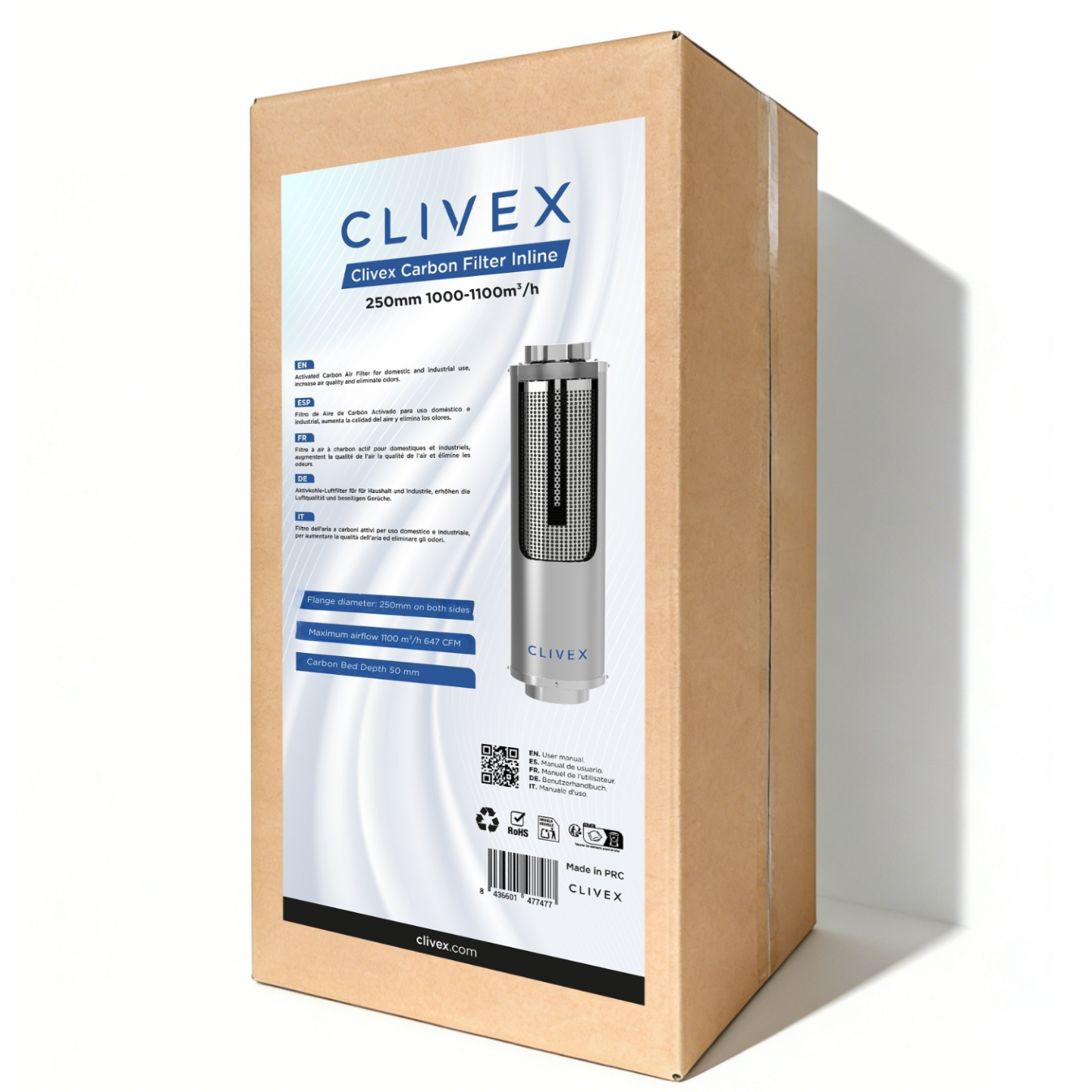 Clivex Filtro de Carbon In-line 250mm