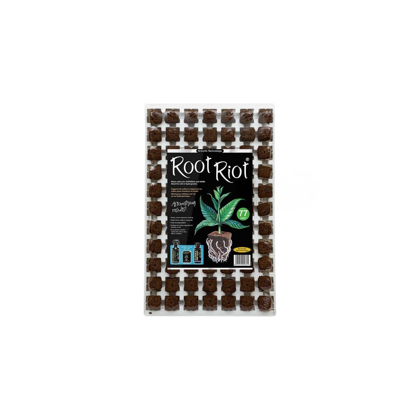 BANDEJA SEMILLERO ROOT RIOT GROWTH TECHNOLOGY - 77 ALVEOLOS ( 54 x 33,6 x 4 CM)