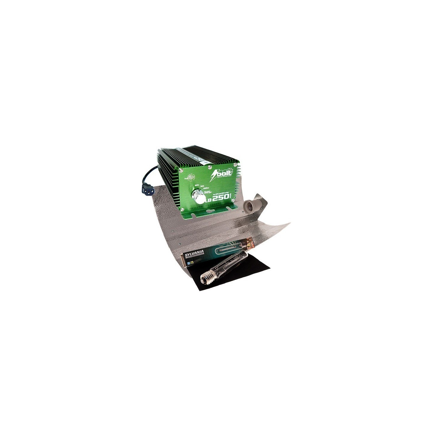 Kit 250 W Bolt + Reflector Stuco + Sylvania 250 W Grolux de Kit